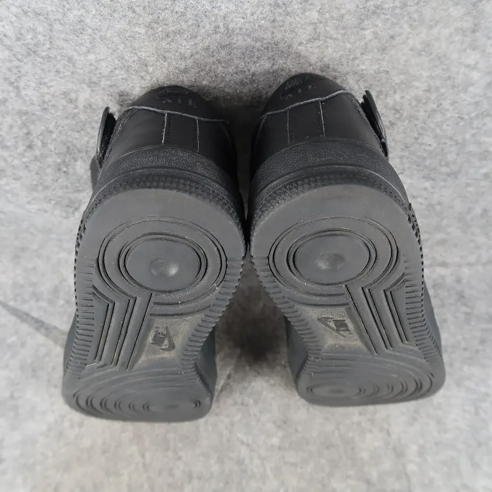 Nike Shoes Mens 8 Air Force 1 Mid Black Sneakers Leather Logo Basketball Casual
